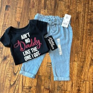 Jeans and Onesie Bundle | NWT | 9M | Baby Girl